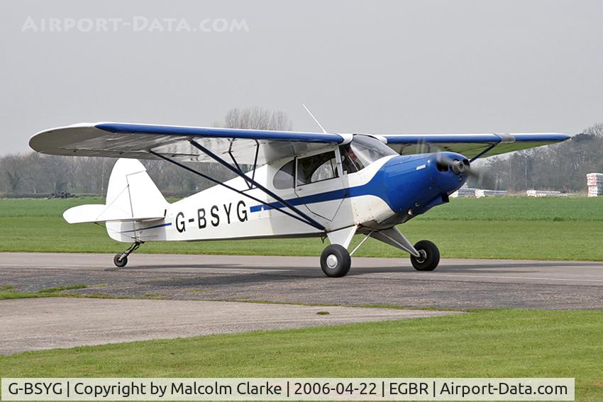 G-BSYG, 1947 Piper PA-12 Super Cruiser C/N 12-2106, Piper PA-12 Super Cruiser at Breighton Airfield, UK in 2006.