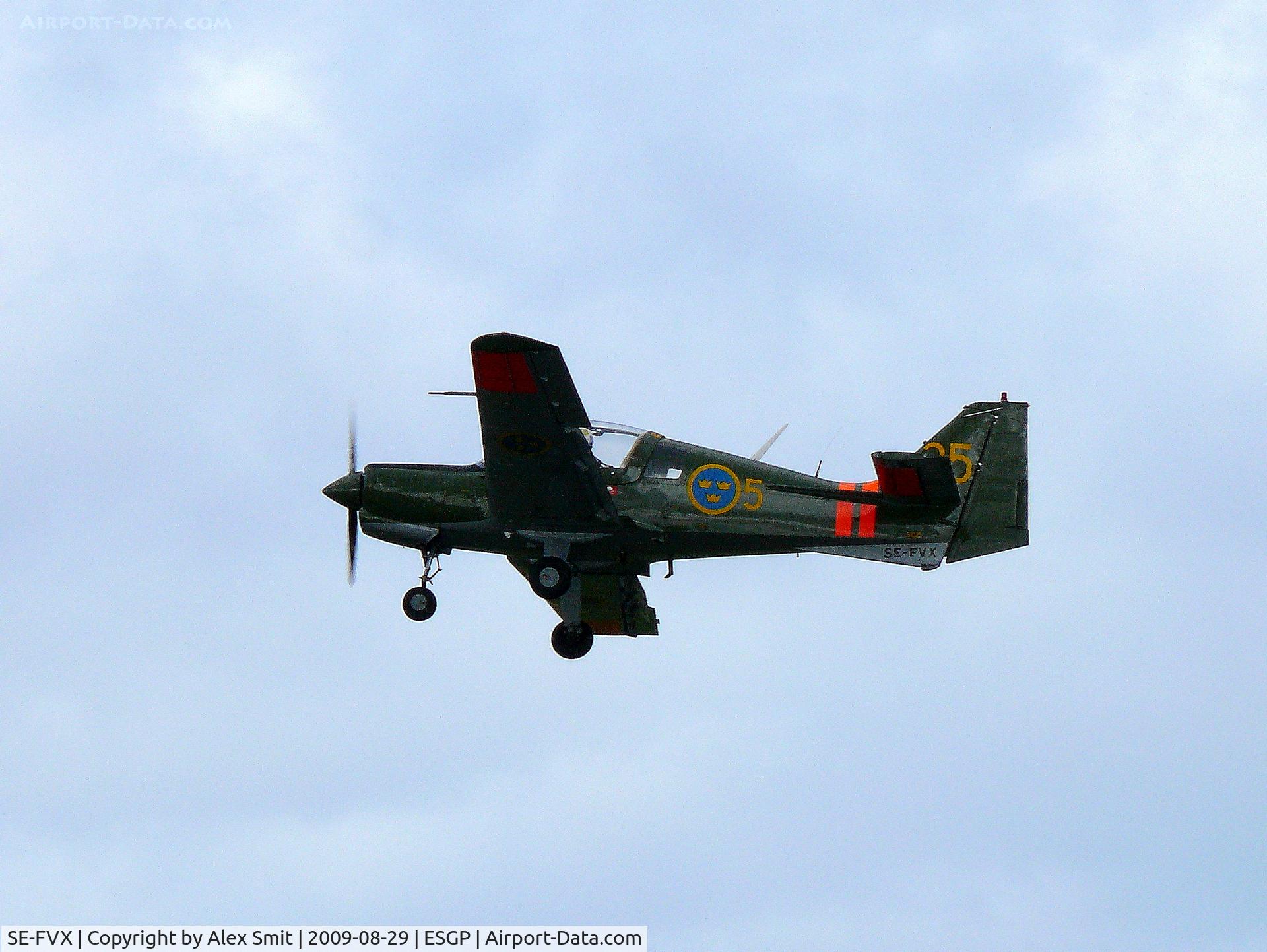SE-FVX, 1971 Scottish Aviation Sk.61D Bulldog C/N BH100/130, Scottish Aviation SK61A Bulldog SE-FVX Swedish Air Force museum as Swedish Air Force 61025/25/5