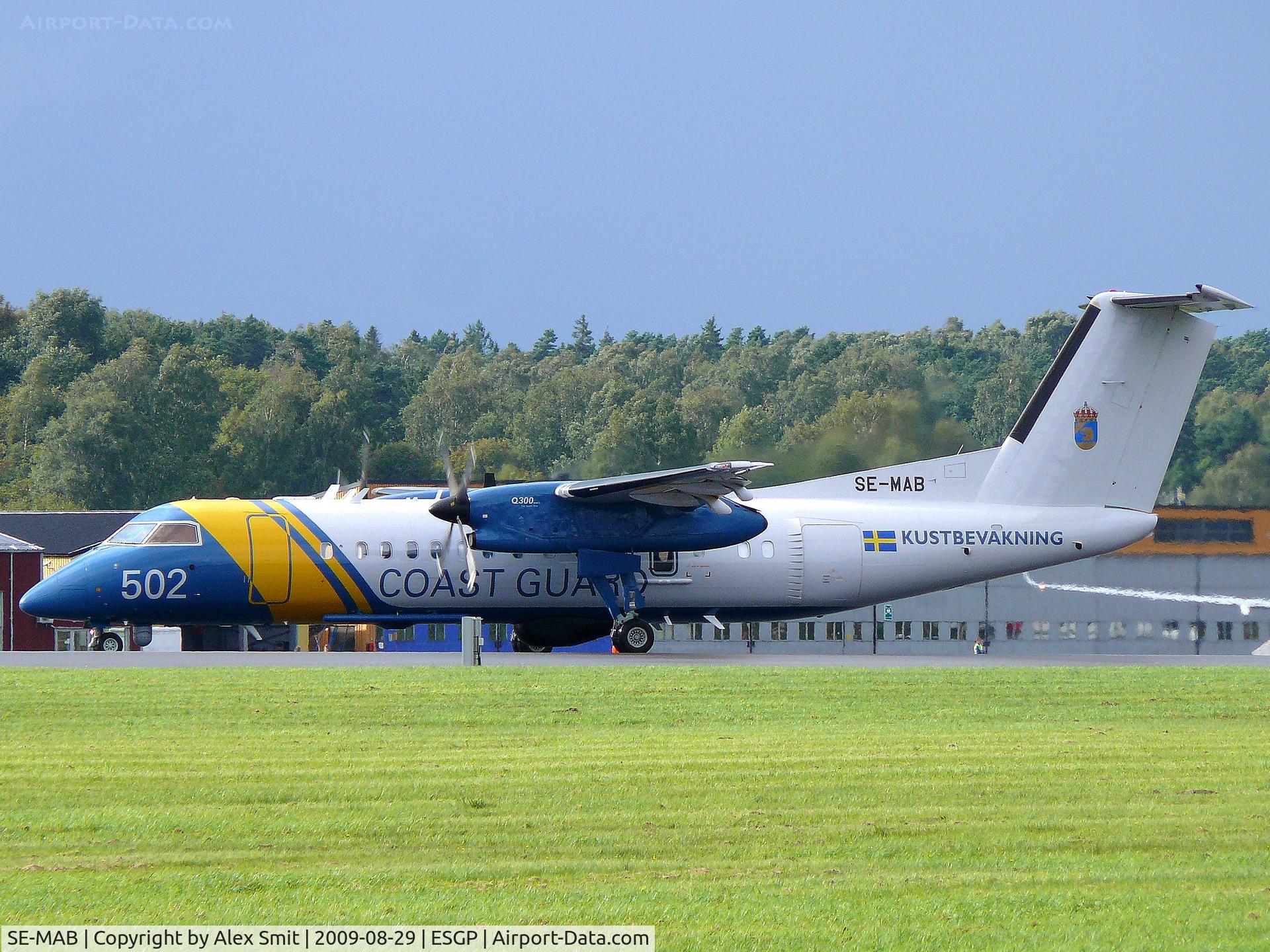 SE-MAB, 2006 De Havilland Canada DHC-8-311Q Dash 8 C/N 631, De Havilland-Canada DHC8-Q300 SE-MAB/502 Coastguard/Kustbevakning