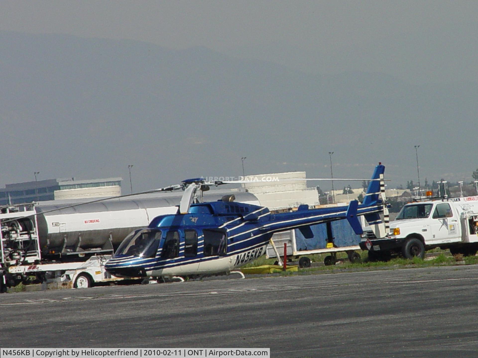 N456KB, 1997 Bell 407 C/N 53133, Parked on the edge of the ramp, southside Ontario