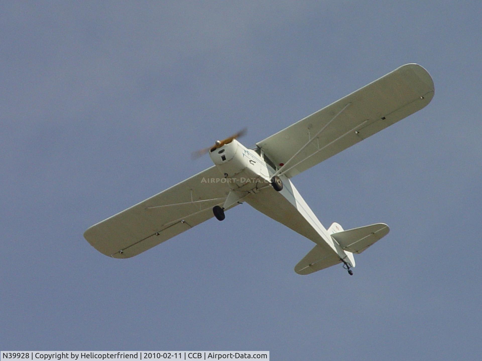 N39928, 1945 Taylorcraft BC12-D C/N 6581, Cruising by overhead