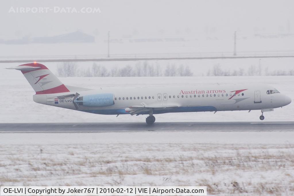 OE-LVI, 1993 Fokker 100 (F-28-0100) C/N 11468, Austrian arrows Fokker F-100