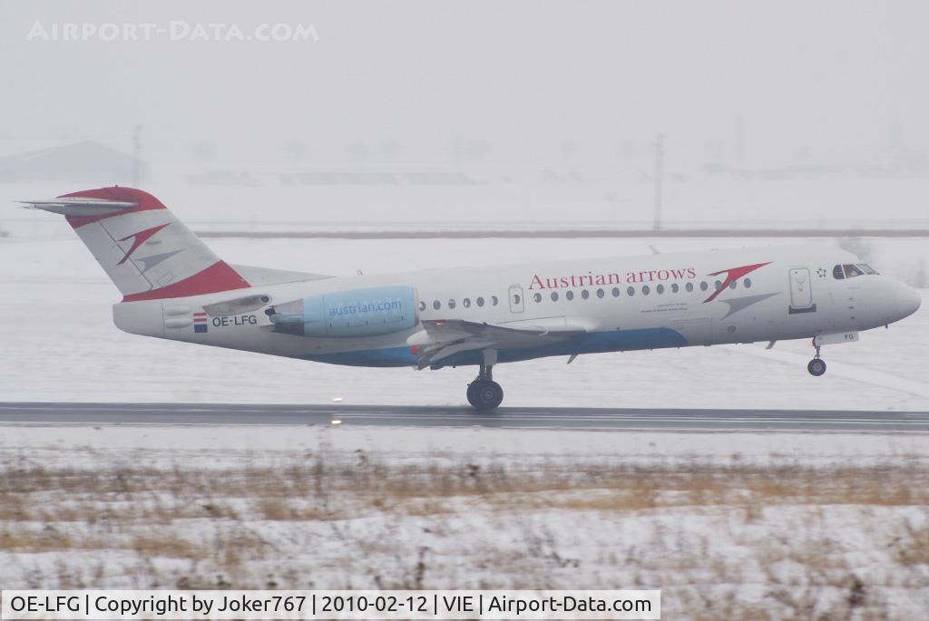 OE-LFG, 1995 Fokker 70 (F-28-0070) C/N 11549, Austrian arrows Fokker F-70