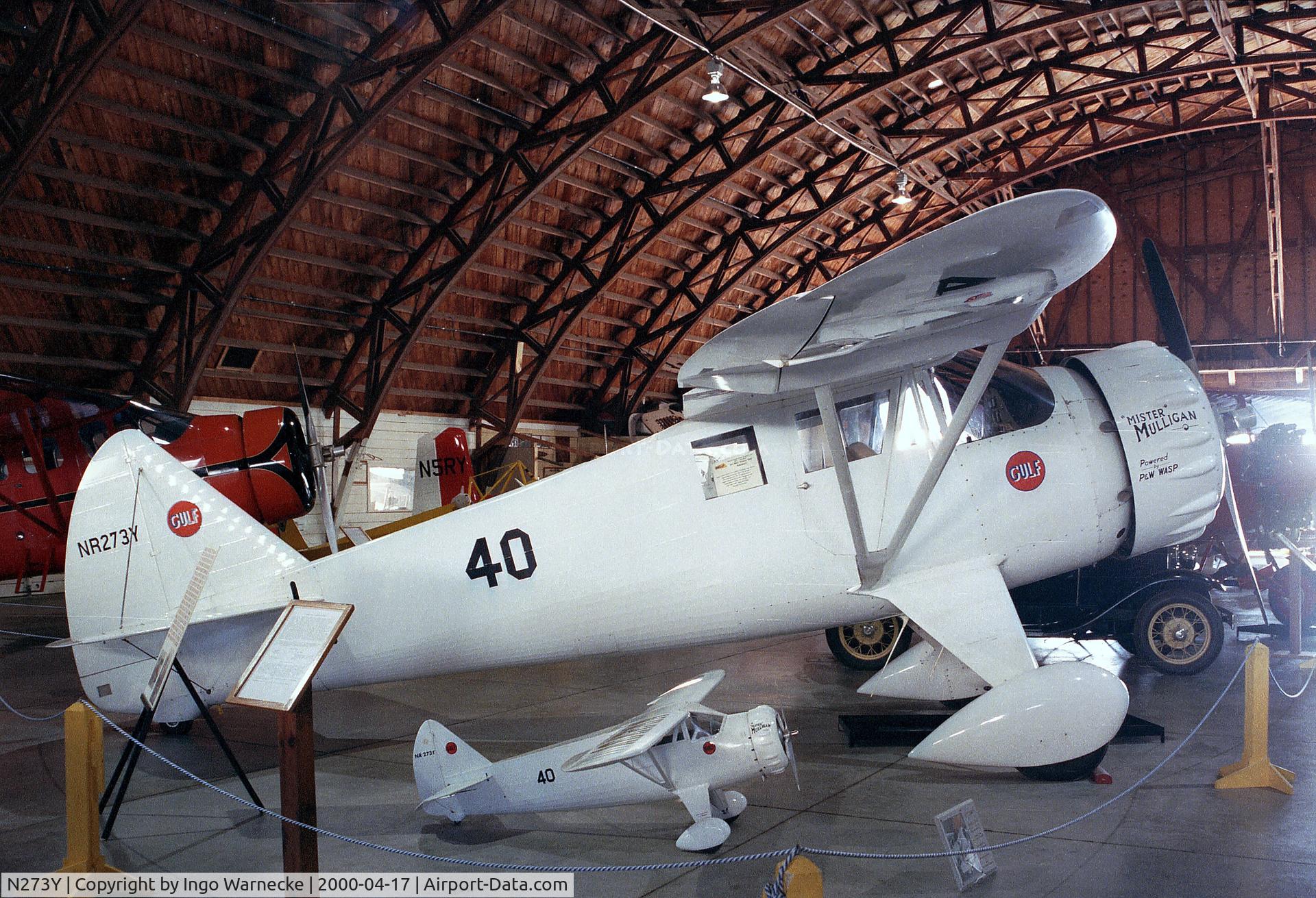 N273Y, 1985 Howard Aircraft DGA-6 Replica C/N JRY-02, Howard (J R Younkin) DGA-6 replica at the Arkansas Air Museum, Fayetteville AR