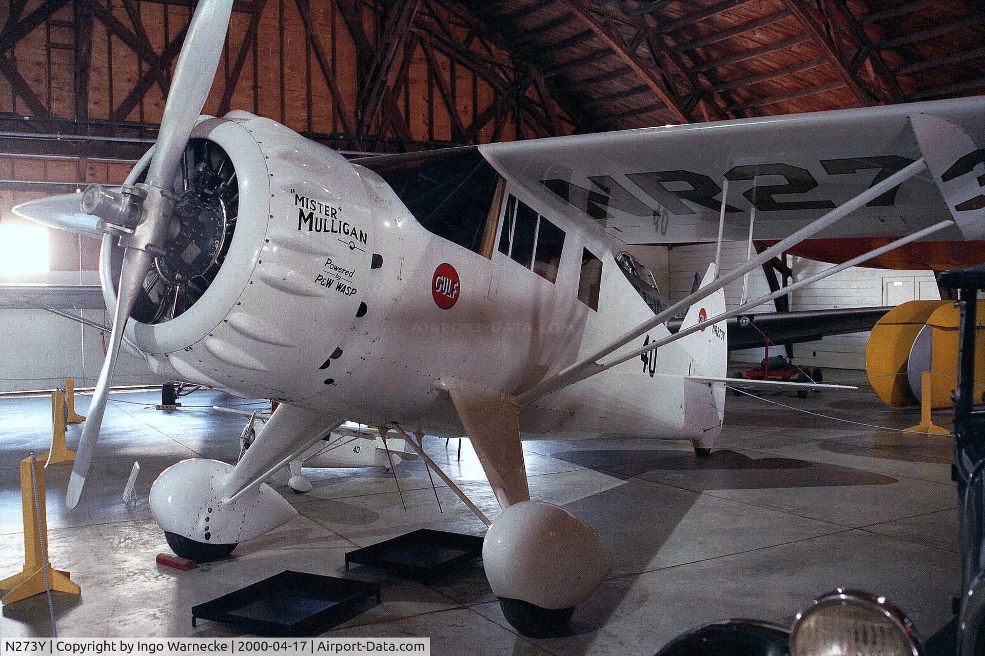 N273Y, 1985 Howard Aircraft DGA-6 Replica C/N JRY-02, Howard (J R Younkin) DGA-6 replica at the Arkansas Air Museum, Fayetteville AR