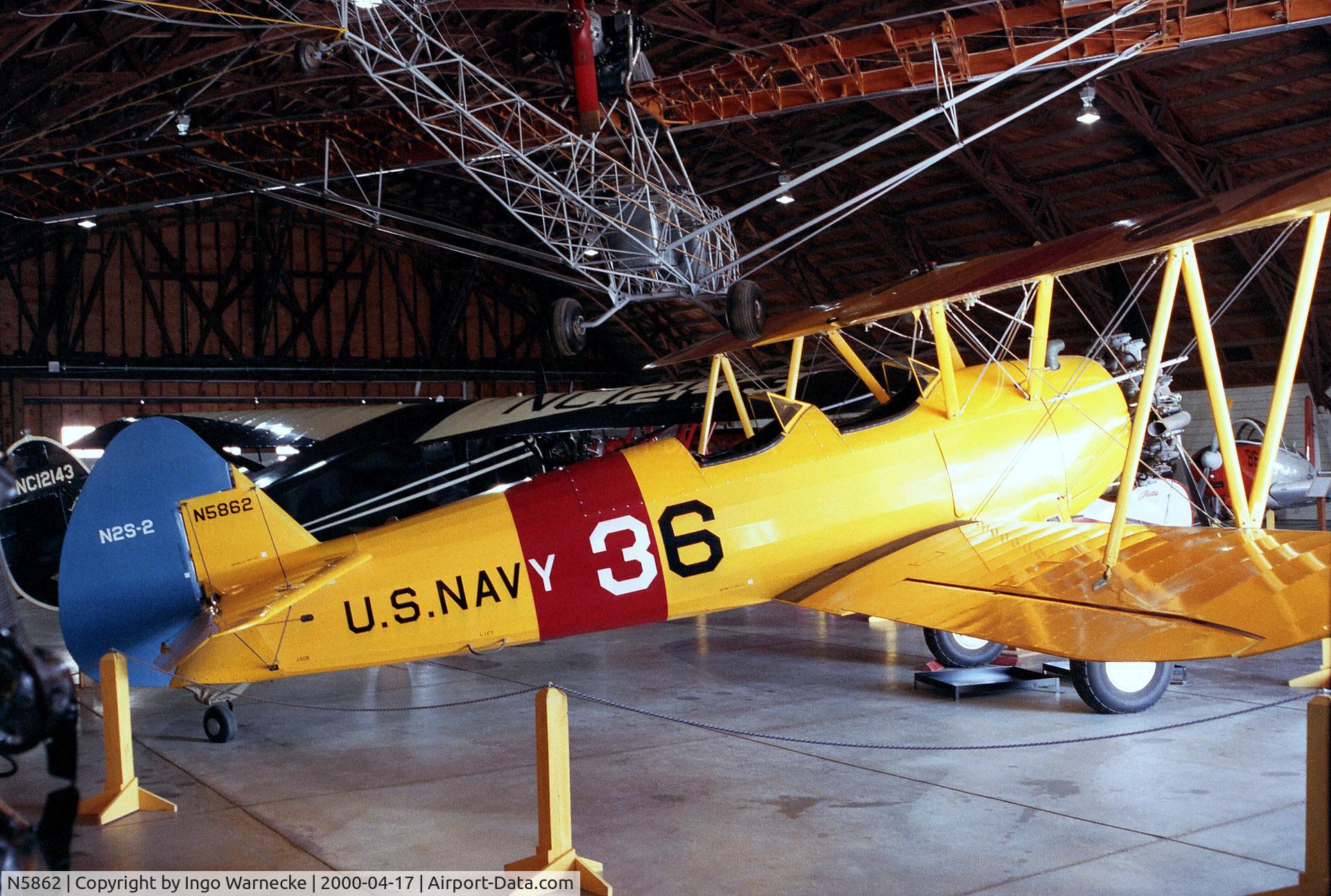 N5862, Boeing B75 C/N 75-2134, Stearman (Boeing) B75 at the Arkansas Air Museum, Fayetteville AR