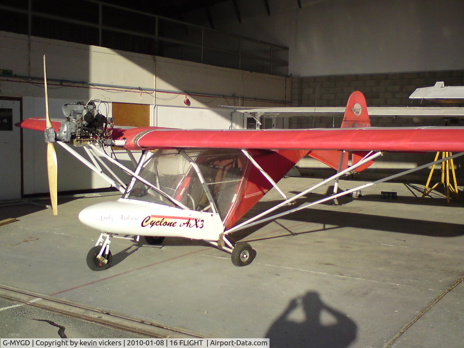 G-MYGD, 1992 Cyclone Airsports AX3/503 C/N C 2083049, taken at military runway in cyprus