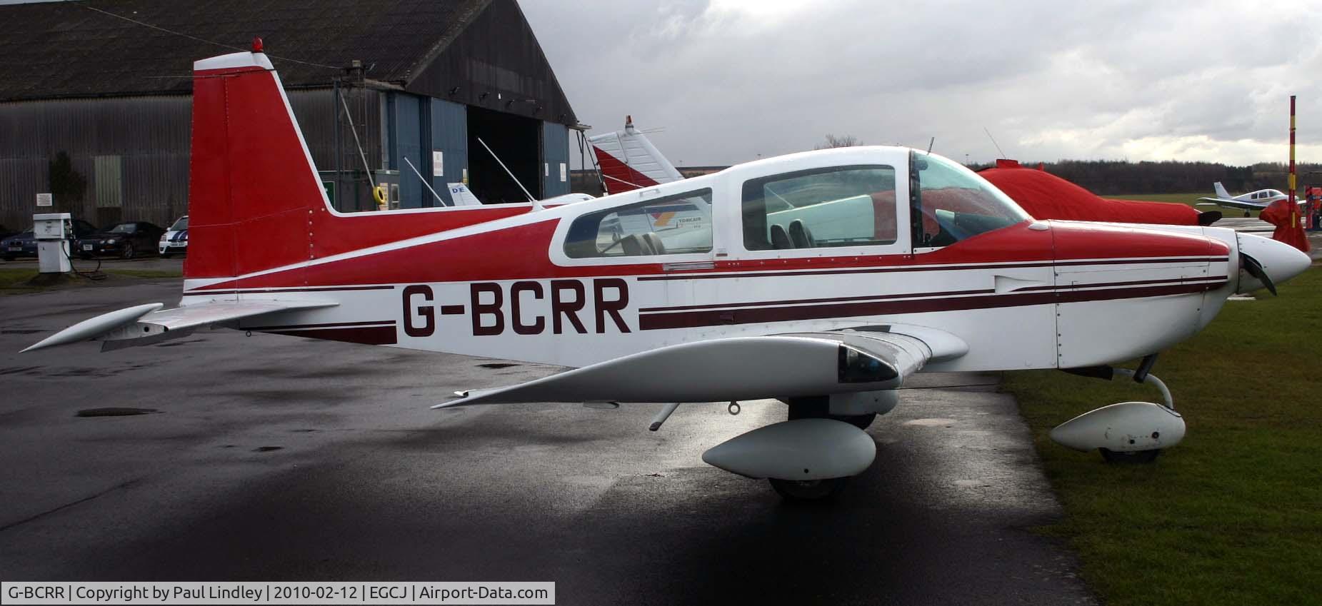 G-BCRR, 1974 Grumman American AA-5B Tiger C/N AA5B-0006, between flights at Sherburn