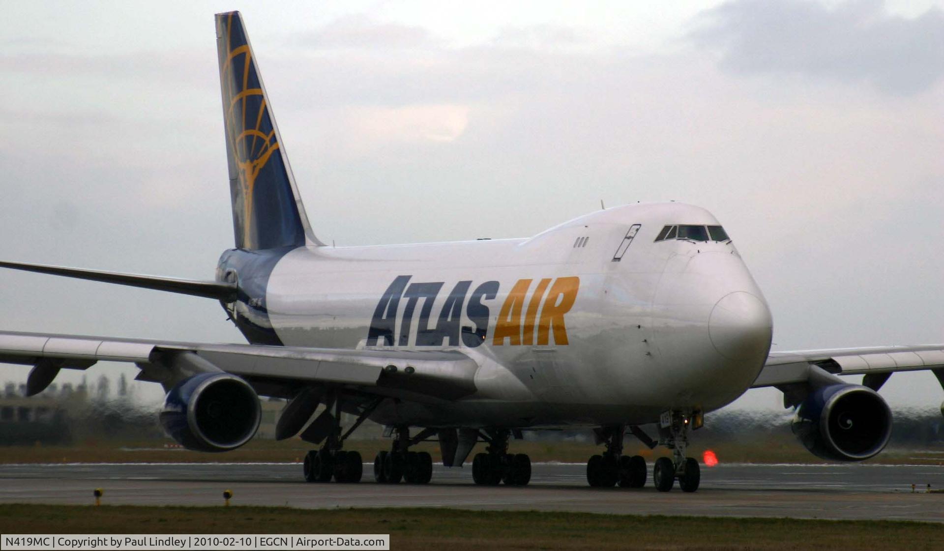 N419MC, 1996 Boeing 747-48EF C/N 28367, Turning for a 0 2 departure