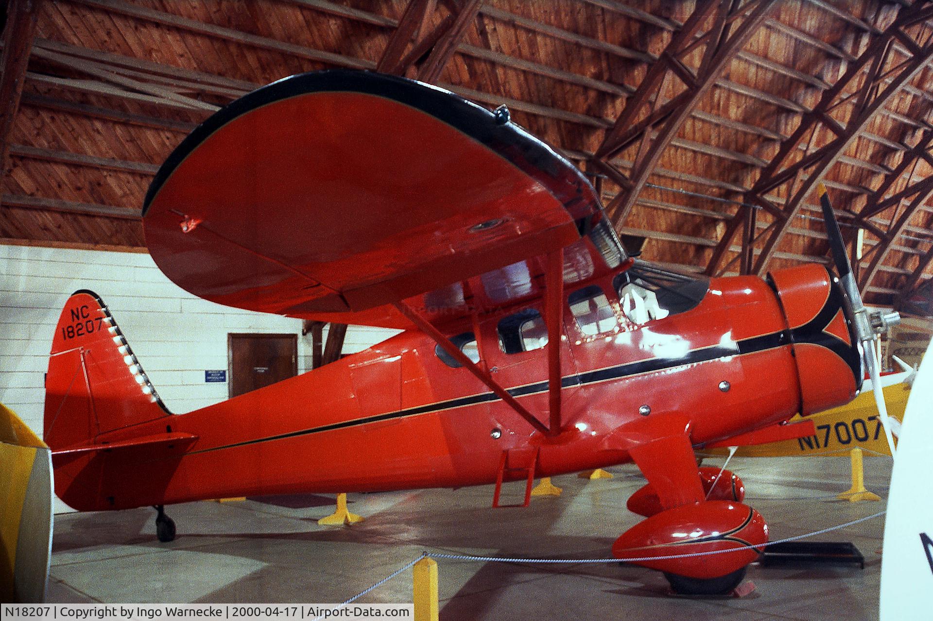 N18207, 1938 Howard Aircraft DGA-11 C/N 206, Howard DGA-11 at the Arkansas Air Museum, Fayetteville AR