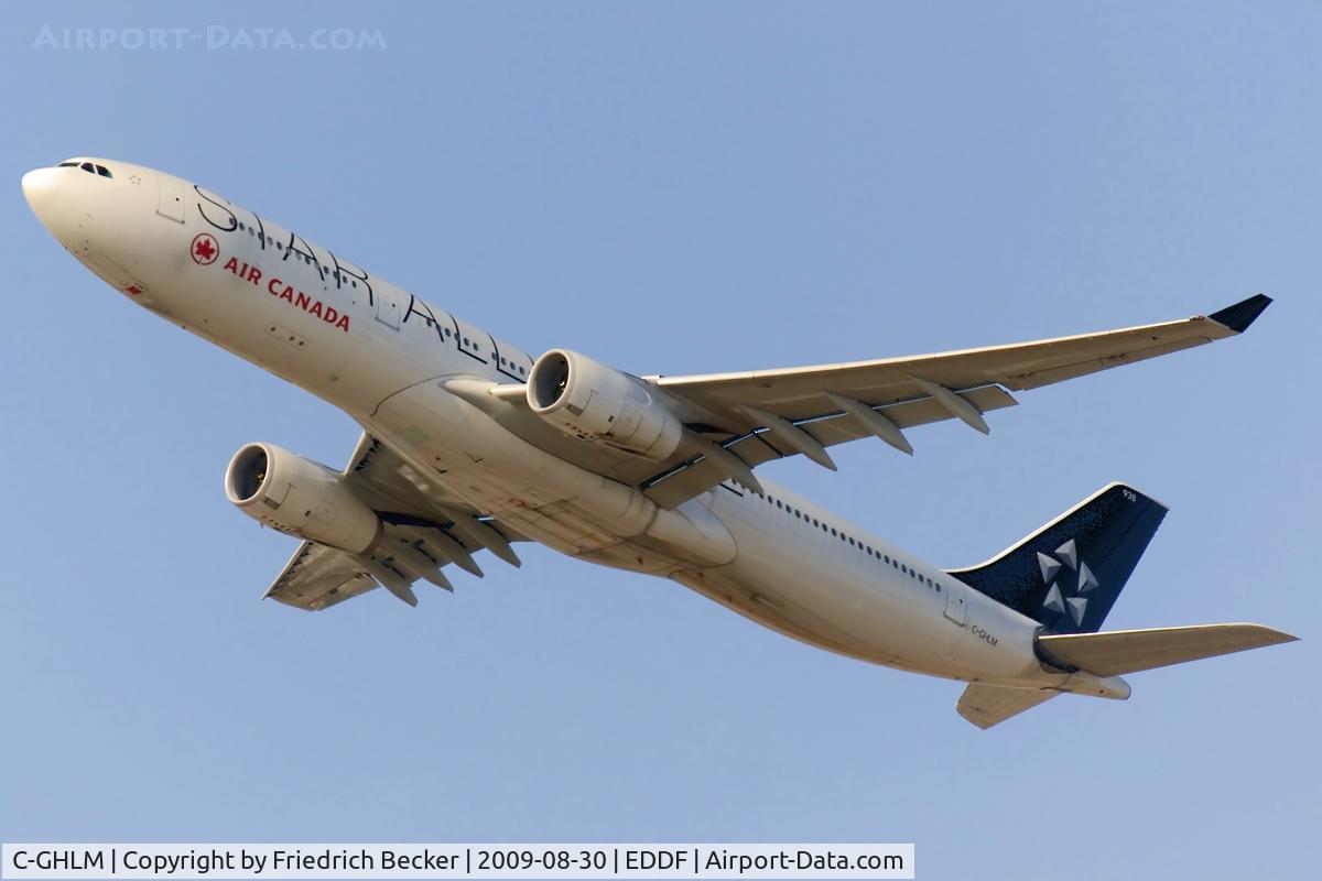 C-GHLM, 2001 Airbus A330-343 C/N 0419, climb out of Frankfurt