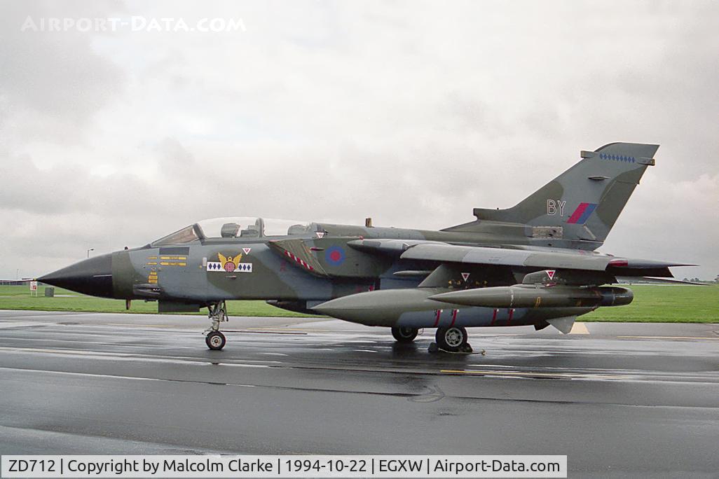 ZD712, 1984 Panavia Tornado GR.1(T) C/N 331/BT038/3153, Panavia Tornado GR1(T) from RAF No 14 Sqn, Bruggen at RAF Waddington's Photocall 94.