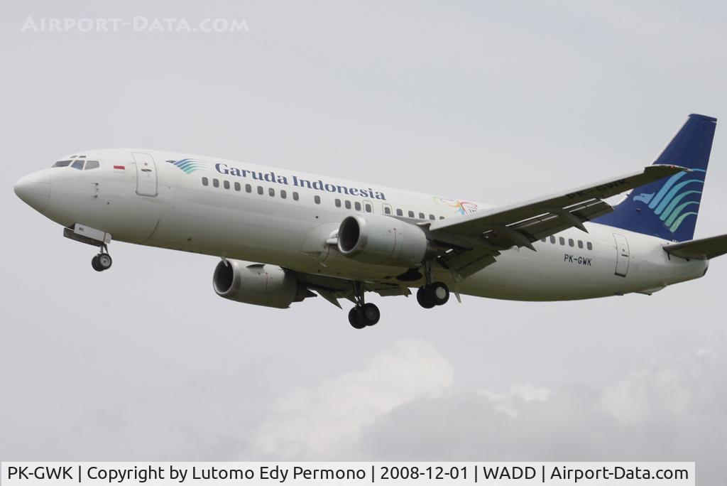 PK-GWK, 1993 Boeing 737-4U3 C/N 25713 LN:2531, Garuda Indonesia