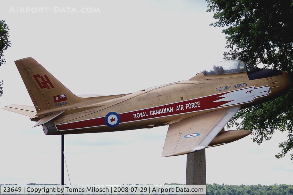23649, 1958 Canadair CL-13B Sabre 6 C/N 1439, On static display in Brockville, Ontario