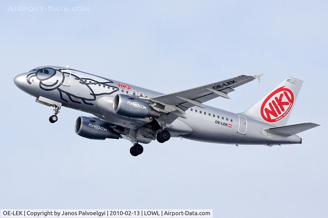 OE-LEK, 2007 Airbus A319-112 C/N 3019, Niki Airbus A319-112 after take off in LOWL/LNZ