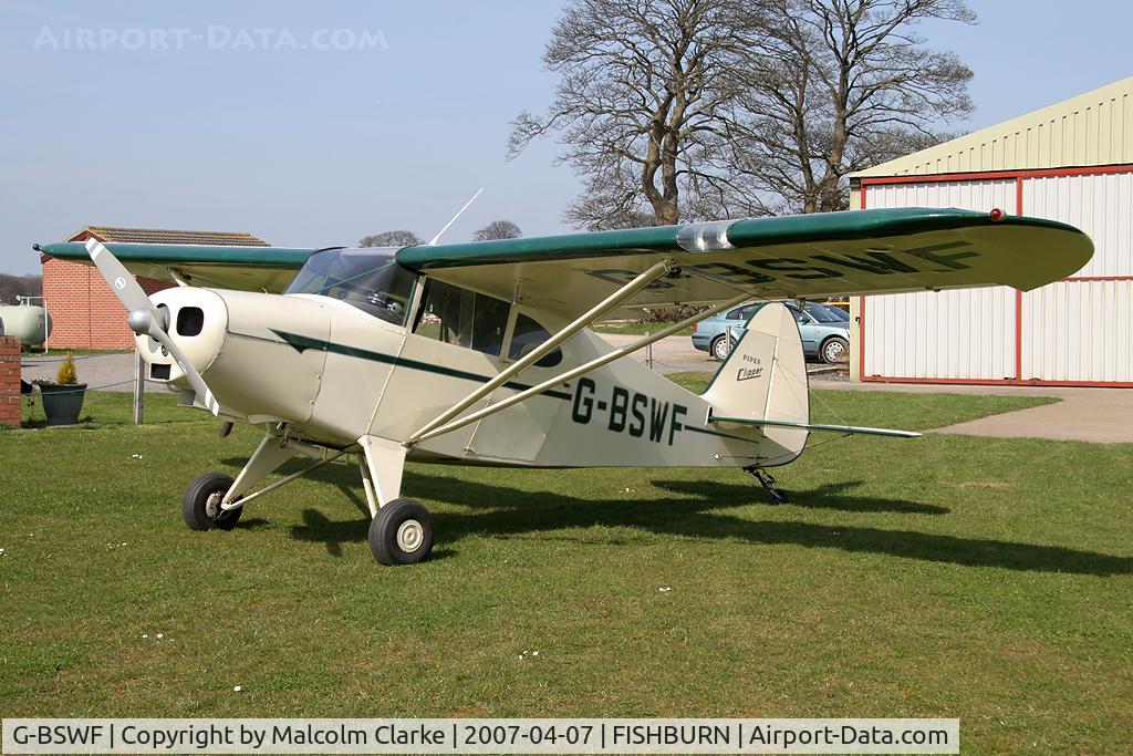 G-BSWF, 1949 Piper PA-16 Clipper C/N 16-475, Piper PA-16(Mod) Clipper at Fishburn Airfield, UK in 2007.