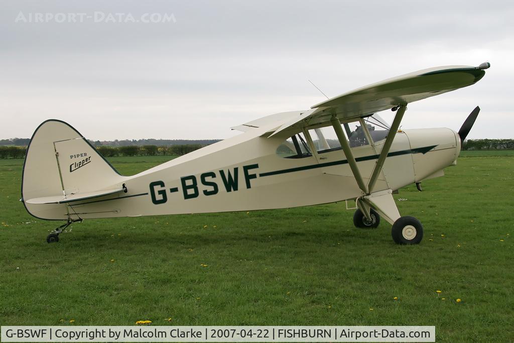 G-BSWF, 1949 Piper PA-16 Clipper C/N 16-475, Piper PA-16(Mod) Clipper at Fishburn Airfield, UK in 2007.