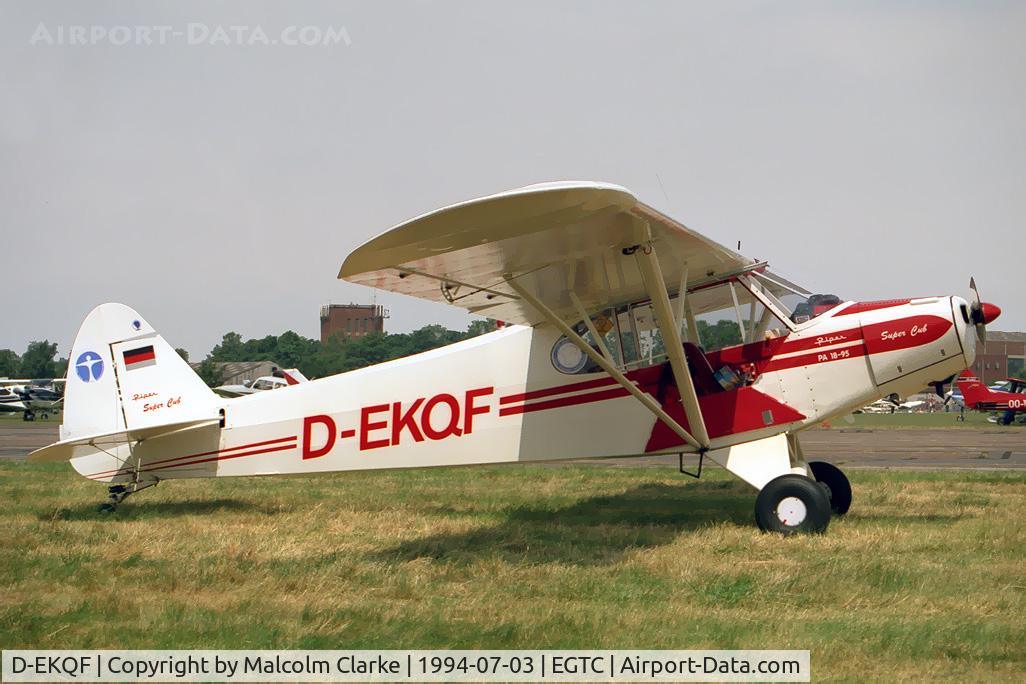 D-EKQF, 1951 Piper L-18C Super Cub C/N 18-1621, Piper PA-18-95 Super Cub at the 1994 PFA Rally, Cranfield.