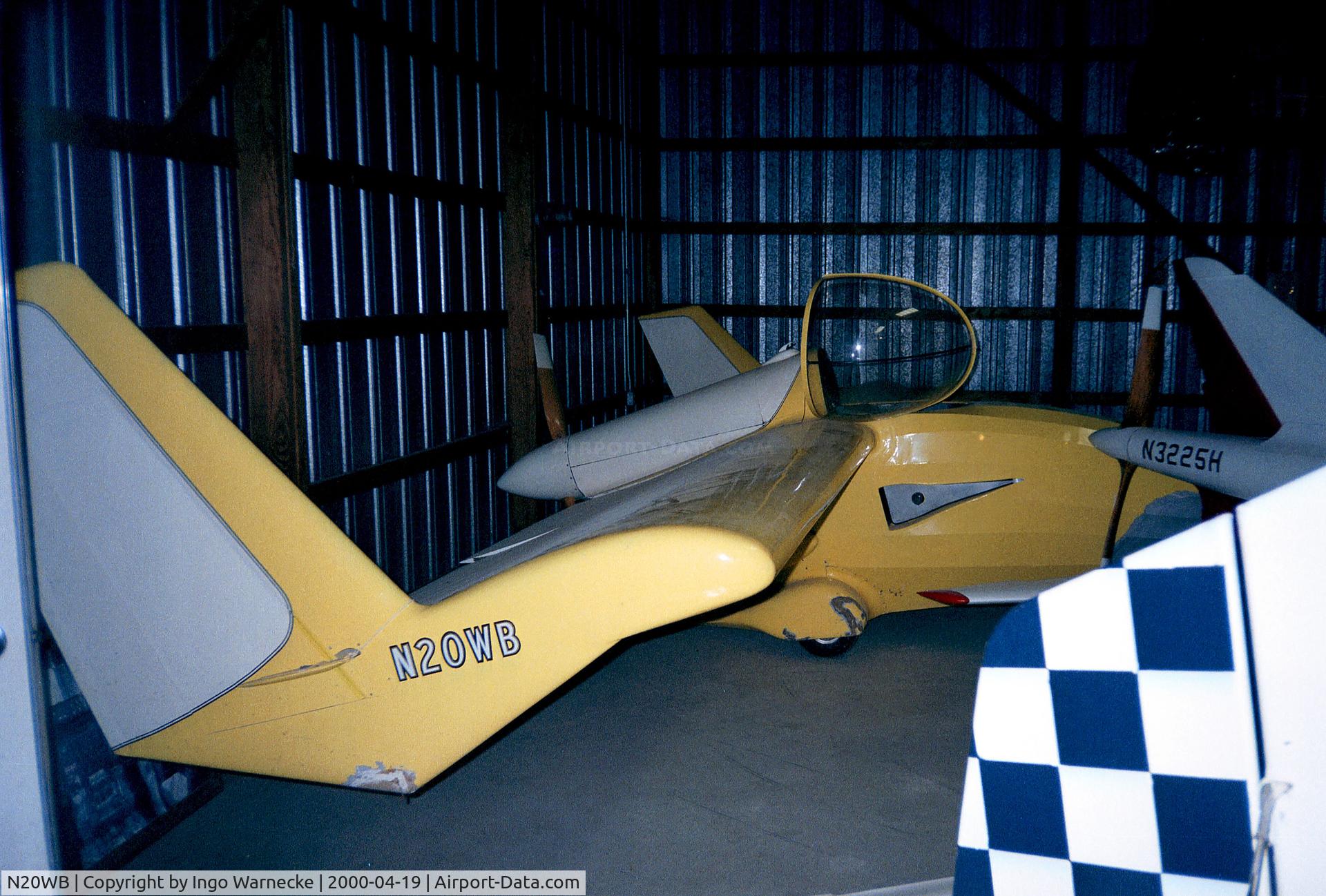 N20WB, 1974 White FLYING PLANK II C/N 1, Backstrom (White) Flying Plank II at the Airpower Museum, Ottumwa IA