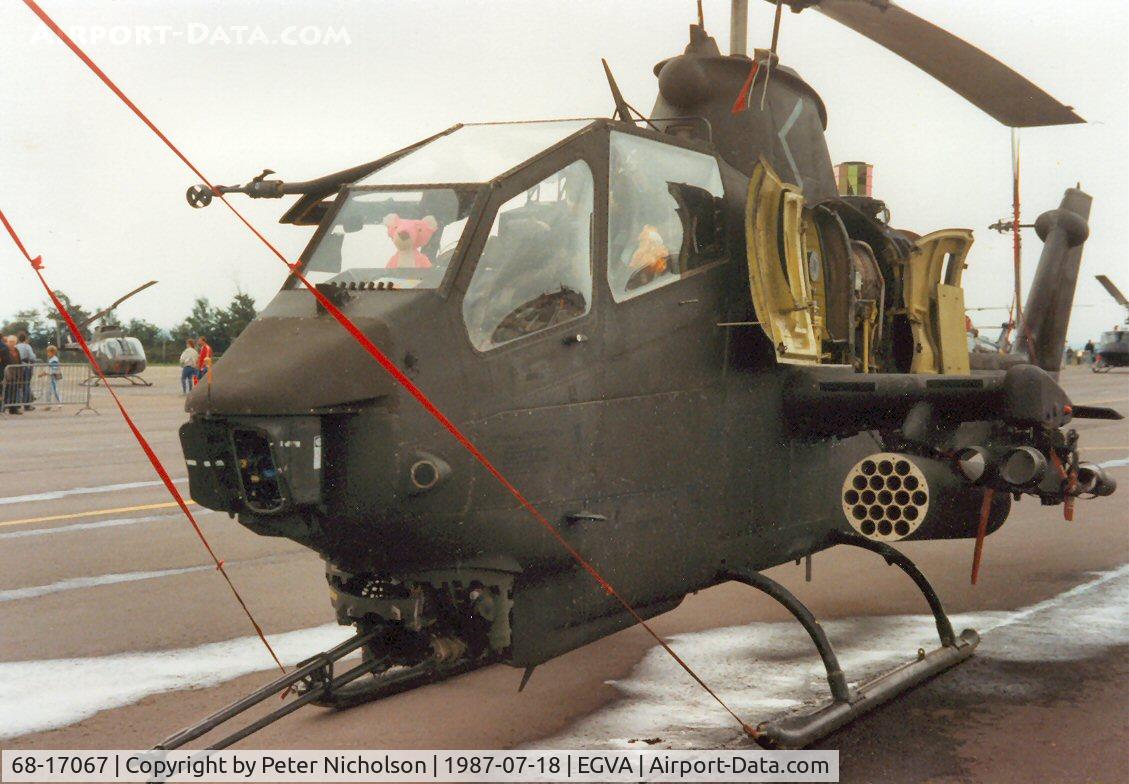 68-17067, 1968 Bell AH-1F Cobra C/N 20795, AH-1F HueyCobra of the US Army's 220th AHC on display at the 1987 Intnl Air Tattoo at RAF Fairford.