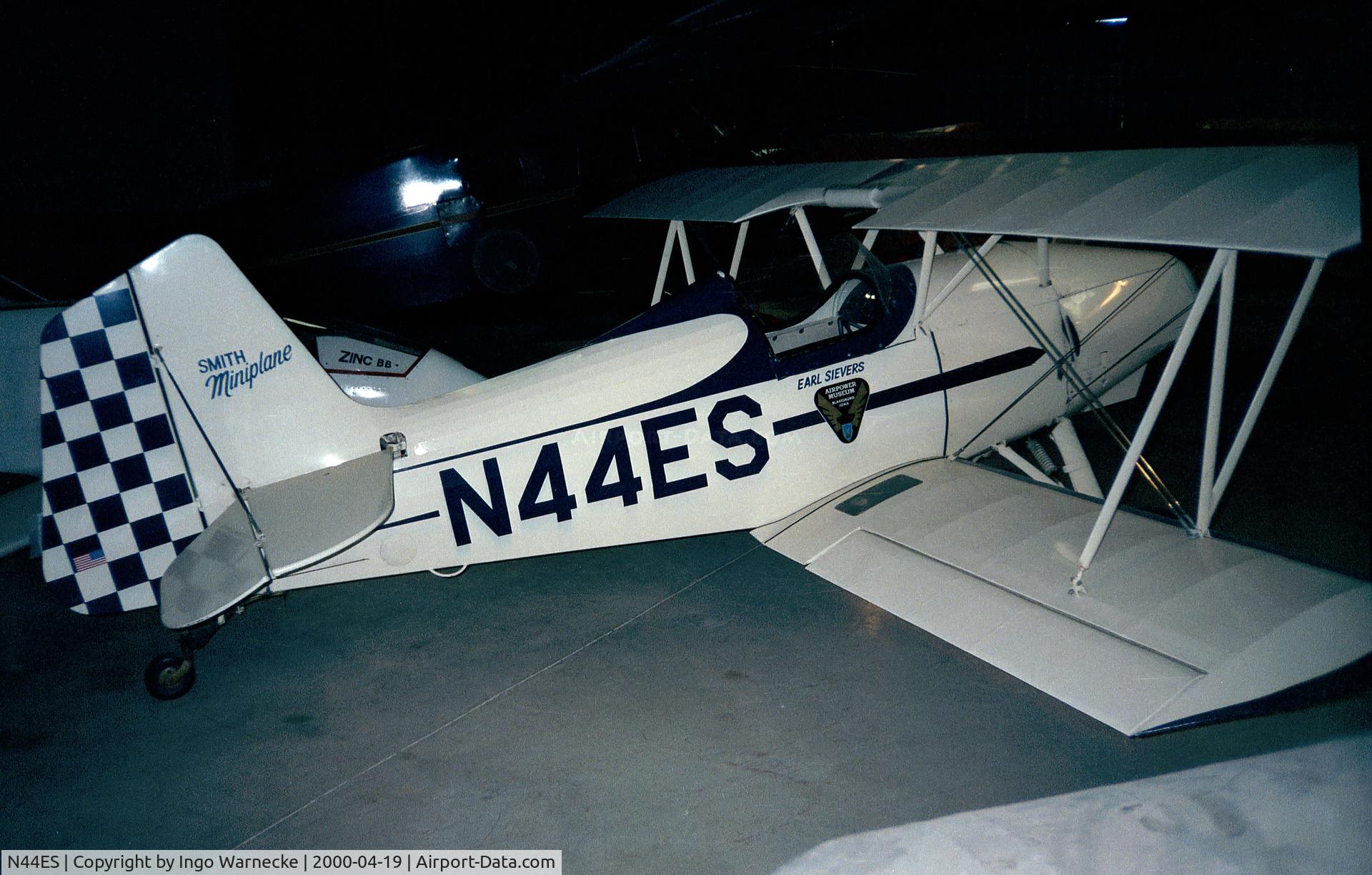 N44ES, 1975 Smith DSA-1 Miniplane C/N ES-1, Smith (Sievers) Miniplane at the Airpower Museum, Ottumwa IA