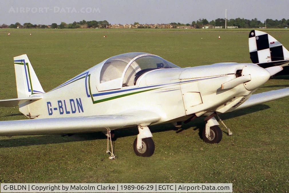 G-BLDN, 1985 Rand KR-2 C/N PFA 129-10913, Rand KR-2 At Cranfield Airport in 1989.
