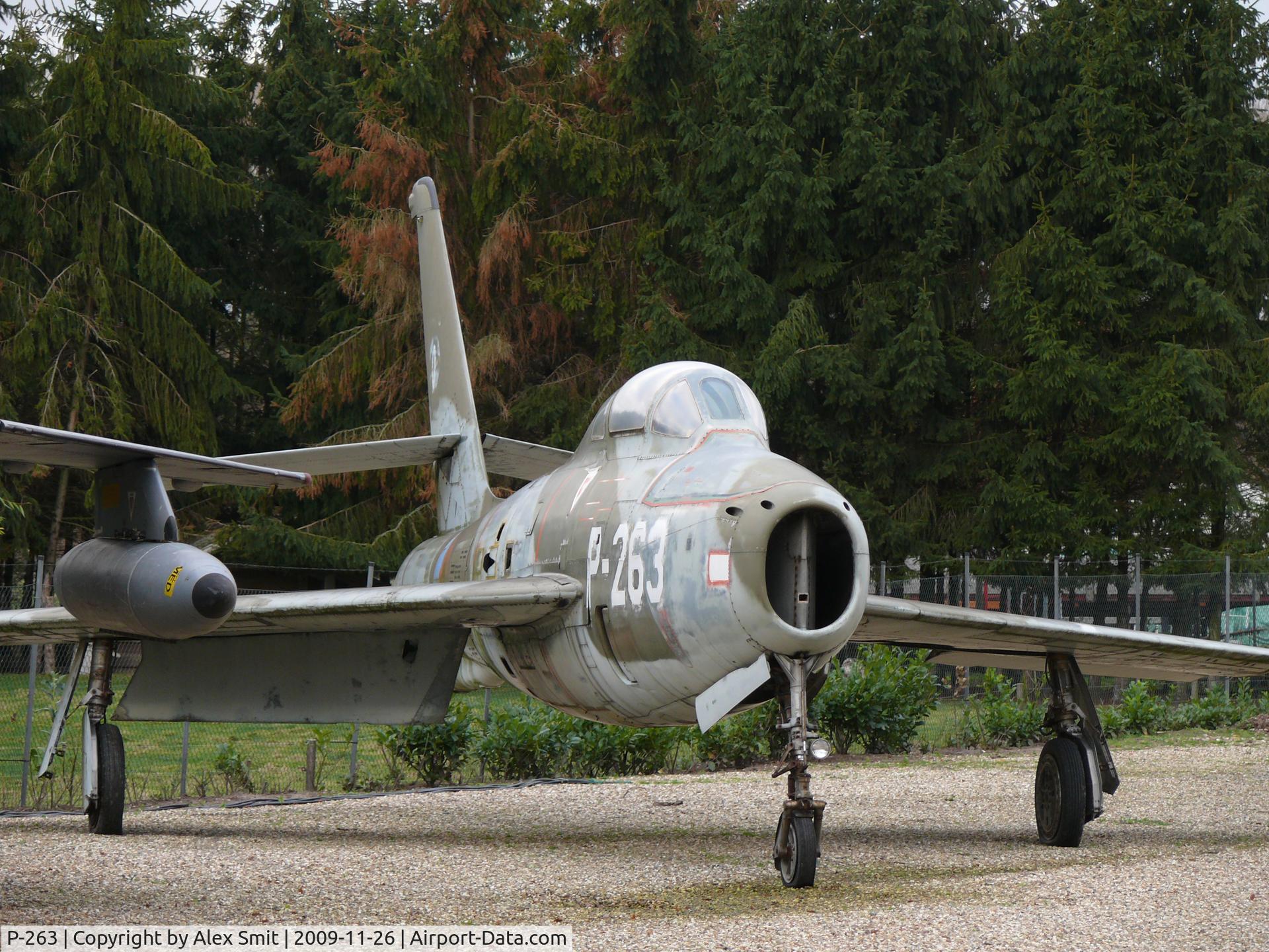 P-263, Republic F-84F Thunderstreak C/N Not found P-263, Republic F-84F Thunderstreak P-263 Royal Netherlands Air Force in the PS Aero collection in Kessel (PH)