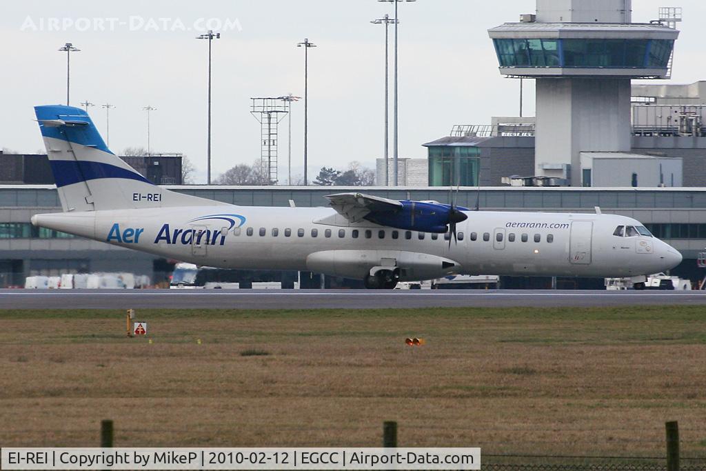 EI-REI, 1991 ATR 72-201 C/N 267, About to vacate Runway 05L.