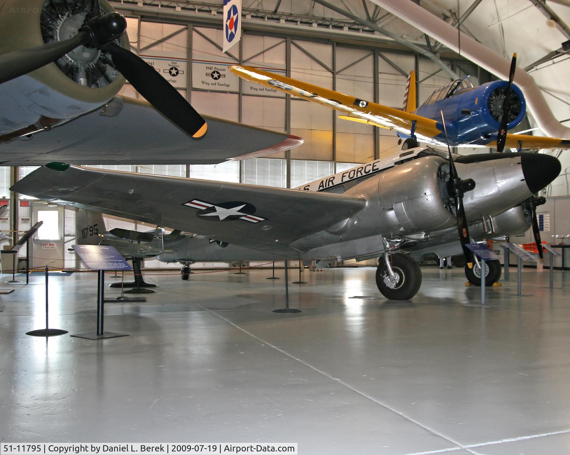 51-11795, 1942 Beech C-45G Expeditor (AT-11) C/N 3603/AF-352, Seen at the Air Mobility Command Museum, this restored Beech is on loan from the National Museum of the Marine Corps.
