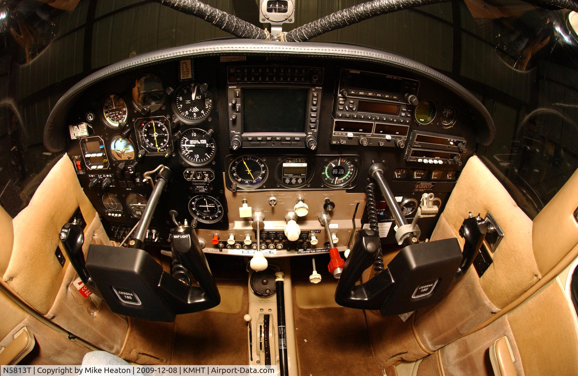 N5813T, 1964 Cessna 185C Skywagon C/N 185-0713, Cockpit View of Skywaggon N5813T