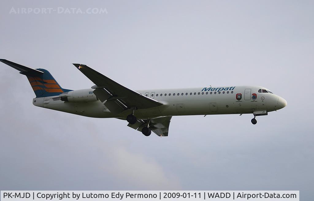 PK-MJD, 1993 Fokker 100 (F-28-0100) C/N 11474, Merpati Nusantara