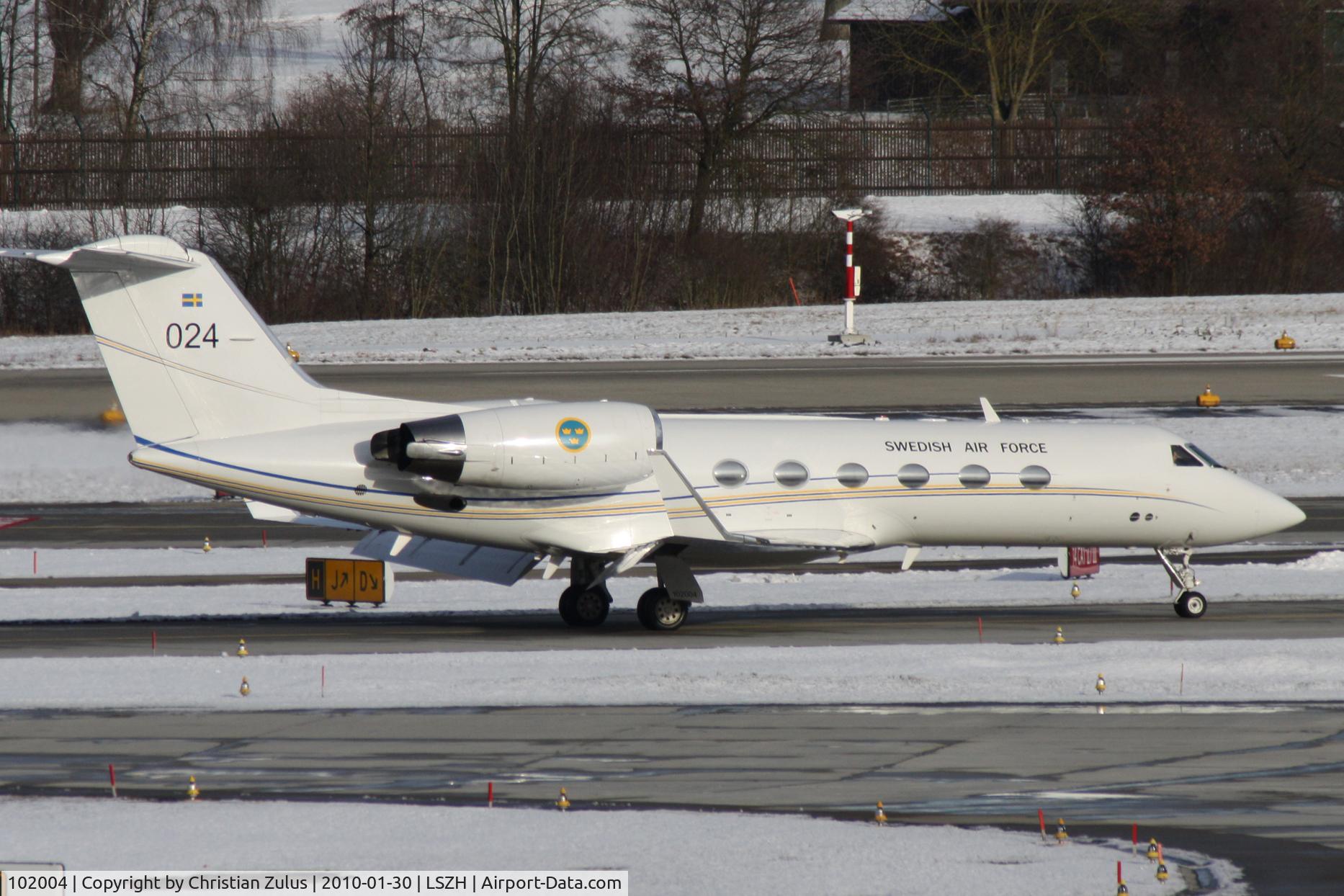 102004, Gulfstream Aerospace Tp102C (Gulfstream IV) C/N 1274, Swedish Air Force