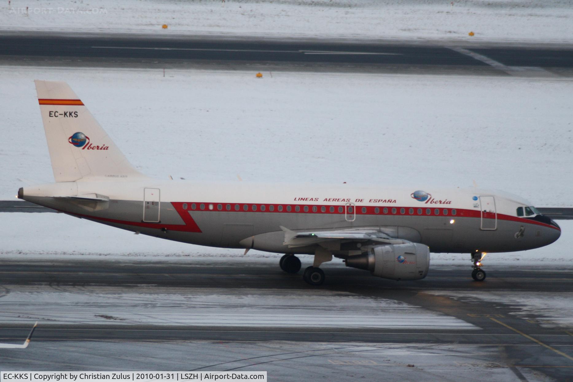 EC-KKS, 2007 Airbus A319-111 C/N 3320, Iberia