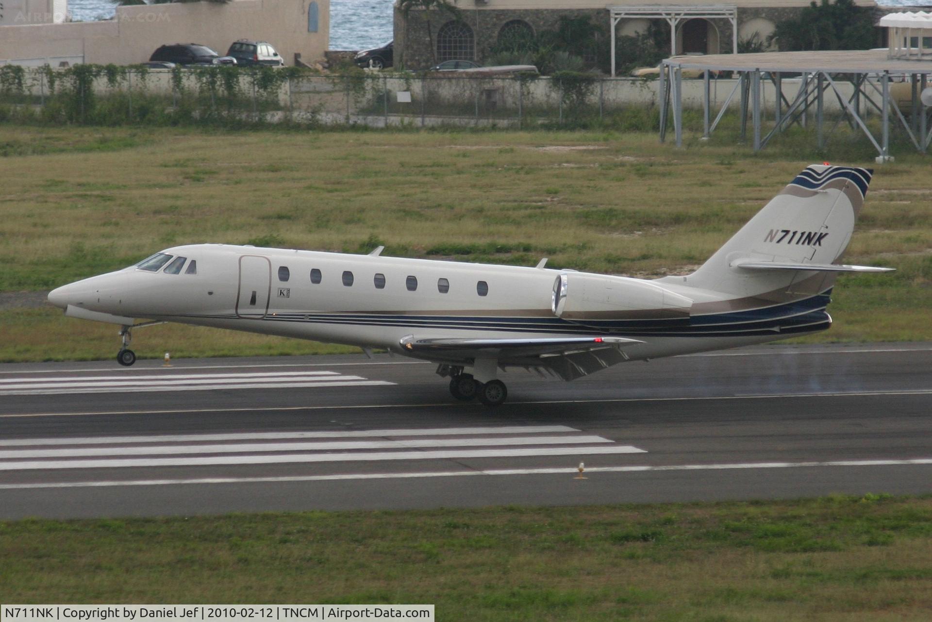 N711NK, 2006 Cessna 680 Citation Sovereign C/N 680-0095, N711NK Landing at TNCM