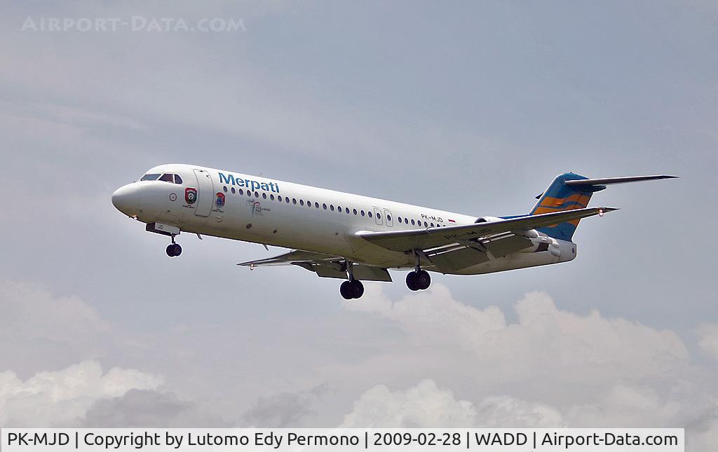 PK-MJD, 1993 Fokker 100 (F-28-0100) C/N 11474, Merpati Nusantara
