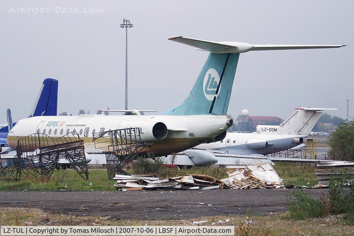 LZ-TUL, 1974 Tupolev Tu-134A C/N 02303, Hemus Air, stored at SOF