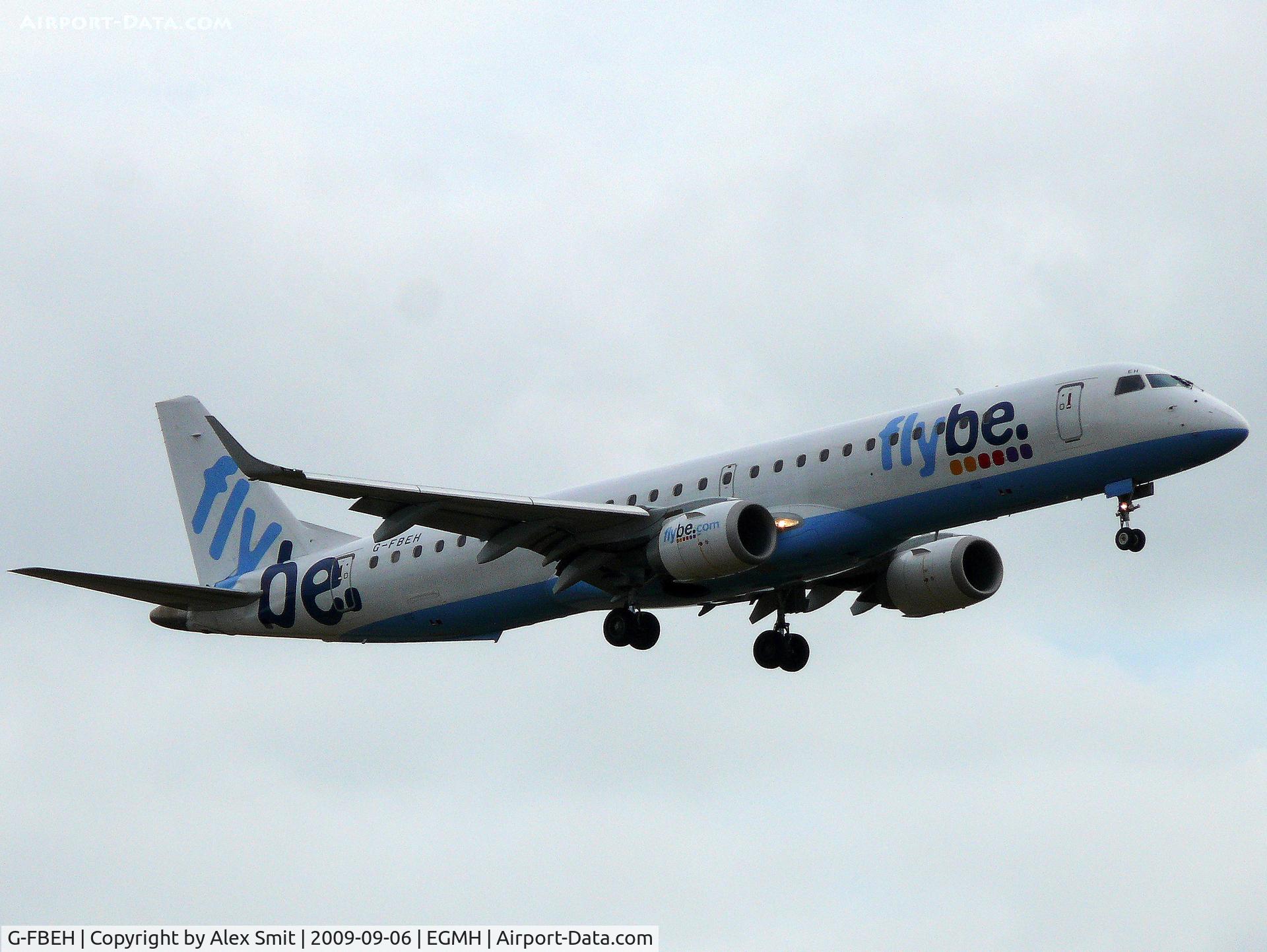 G-FBEH, 2007 Embraer 195LR (ERJ-190-200LR) C/N 19000128, Embraer ERJ190-200LR G-FBEH FlyBE