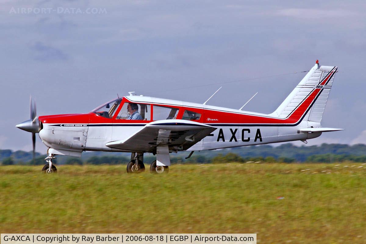 G-AXCA, 1969 Piper PA-28R-200 Cherokee Arrow C/N 28R-35053, Piper PA-28R-200 Cherokee Arrow [28R-35053] Kemble~G 18/08/2006. Seen at the PFA Flying For Fun 2006 Kemble.