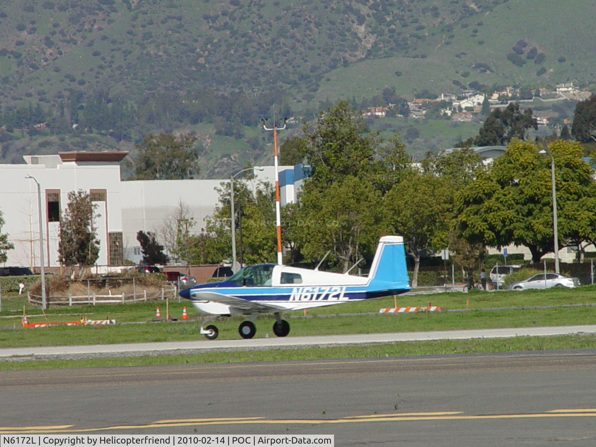 N6172L, 1970 American AA-1 Yankee C/N AA1-0372, Taking off