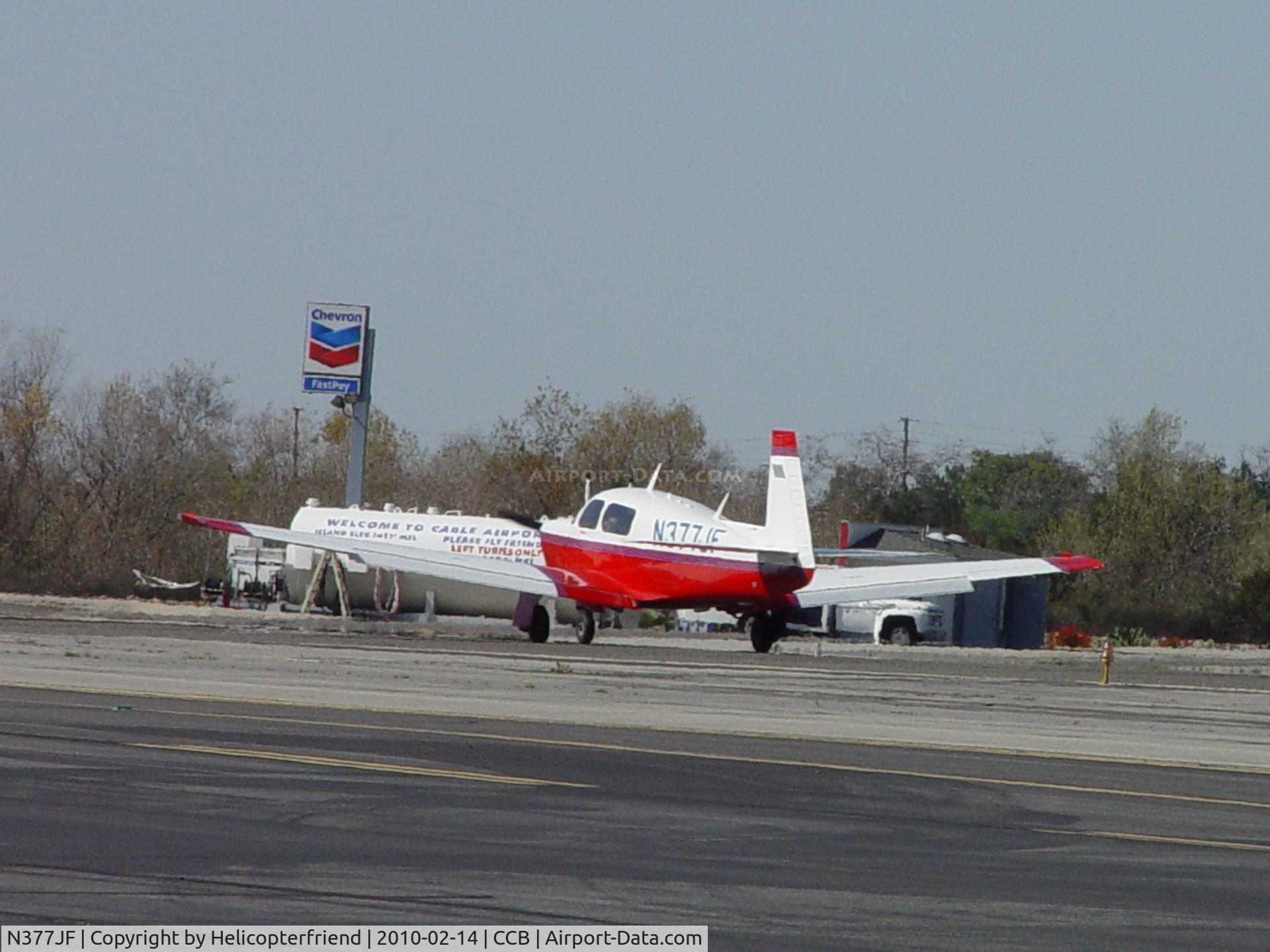 N377JF, 1992 Mooney M20J 201 C/N 24-3267, Rolling out after landing