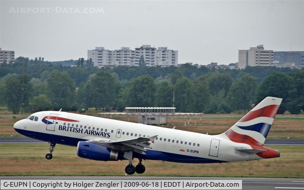 G-EUPN, 2000 Airbus A319-131 C/N 1261, Going up for a short jump to London