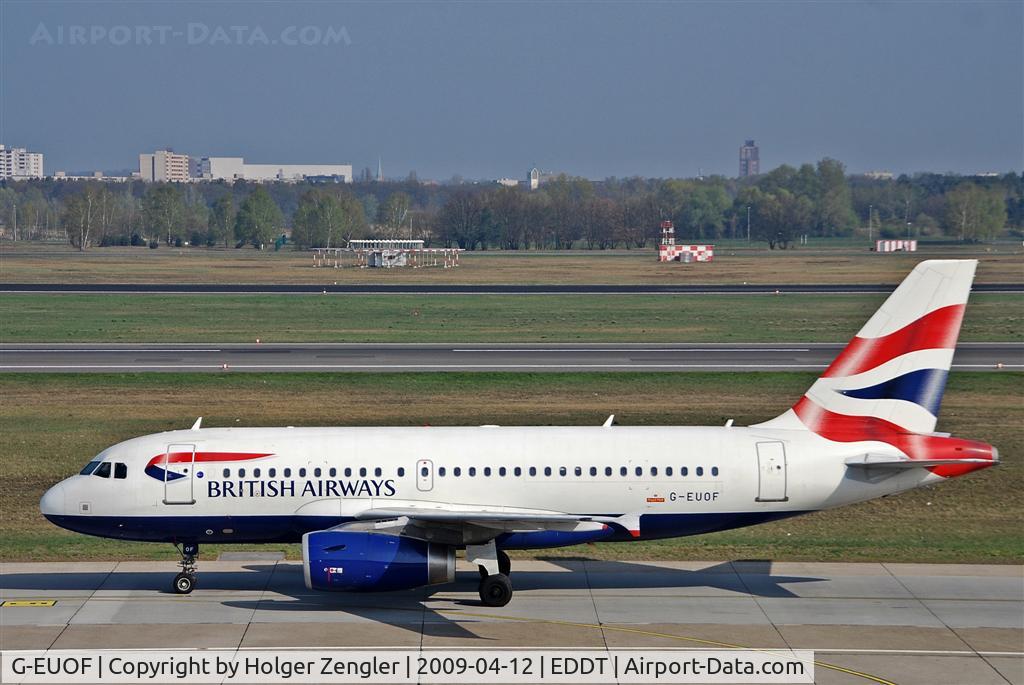 G-EUOF, 2001 Airbus A319-131 C/N 1590, Taxiing to parking position