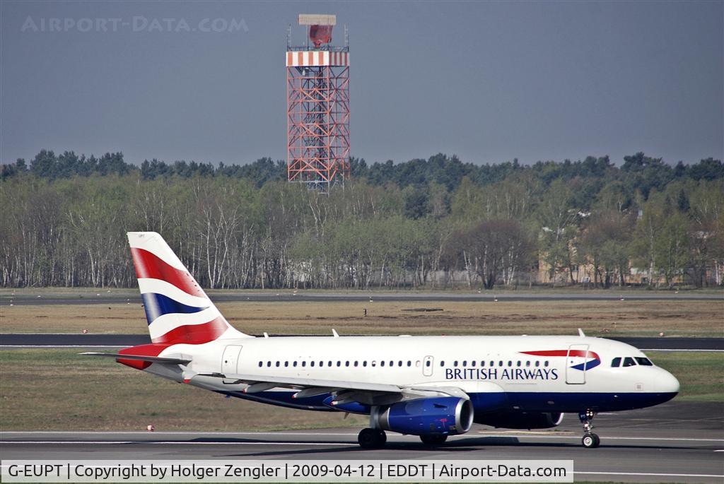 G-EUPT, 2000 Airbus A319-131 C/N 1380, Full throttle for a take off to London on rwy 08R
