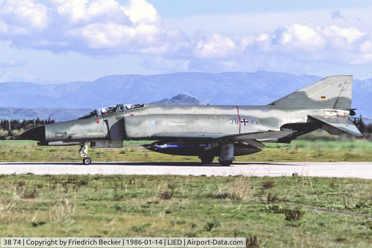 38 74, 1972 McDonnell Douglas F-4F Phantom II C/N 4792, decelerating after touchdown