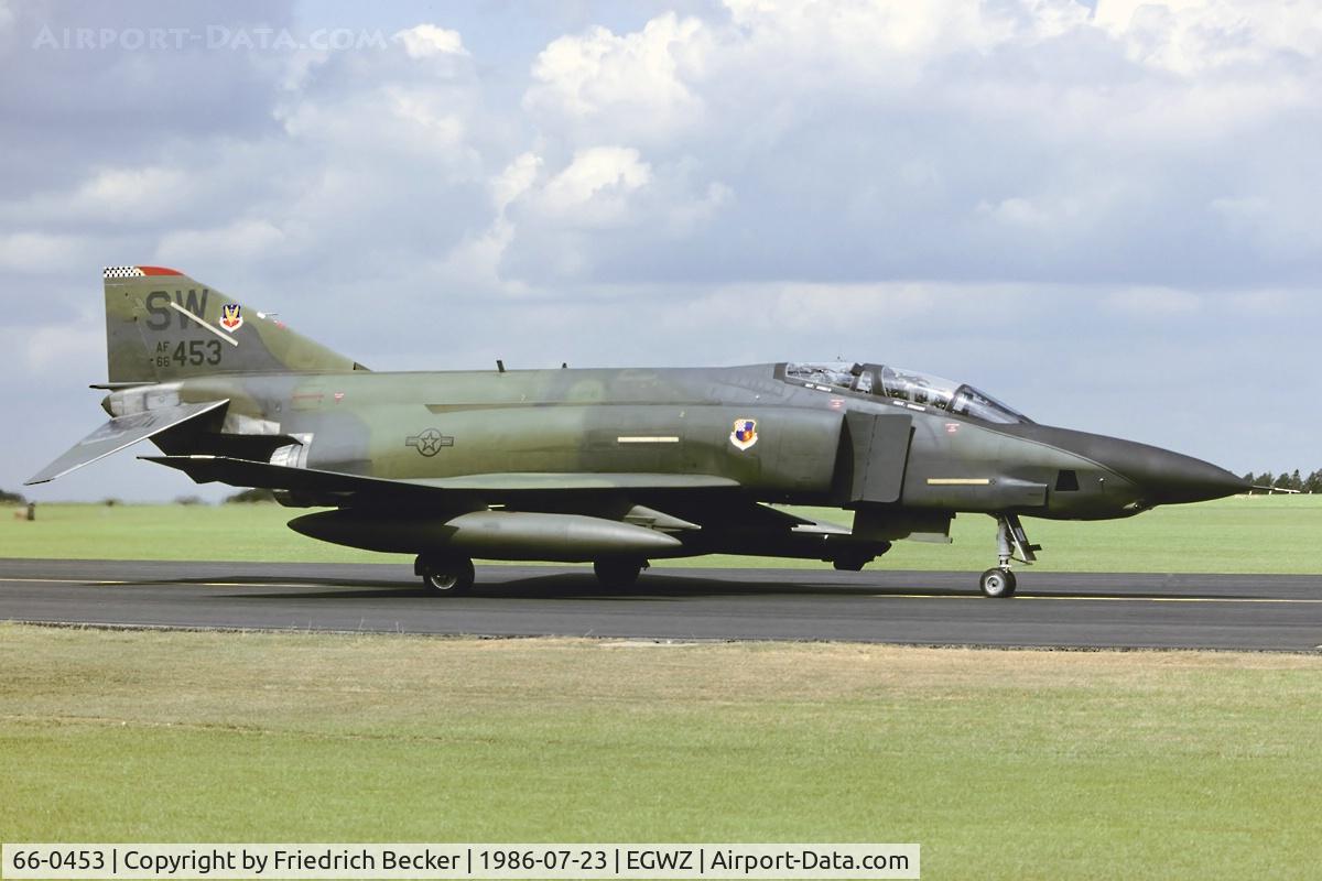 66-0453, 1966 McDonnell RF-4C Phantom II C/N 2480, taxying to the active