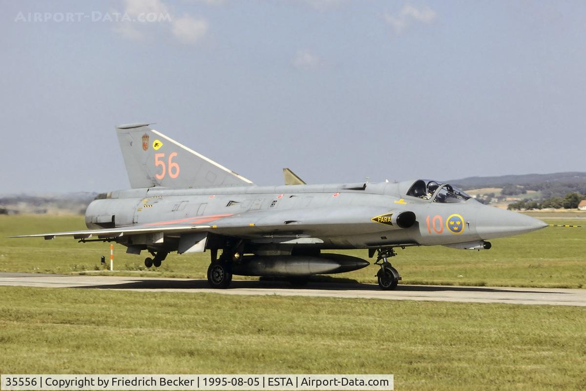 35556, 1969 Saab J-35J Draken C/N 35-556, taxying to the active