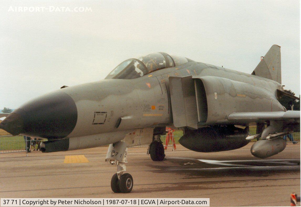 37 71, 1972 McDonnell Douglas F-4F Phantom II C/N 4520, F-4F Phanton, callsign Baron 01, of JG-71 on display at the 1987 Intnl Air Tattoo at RAF Fairford.