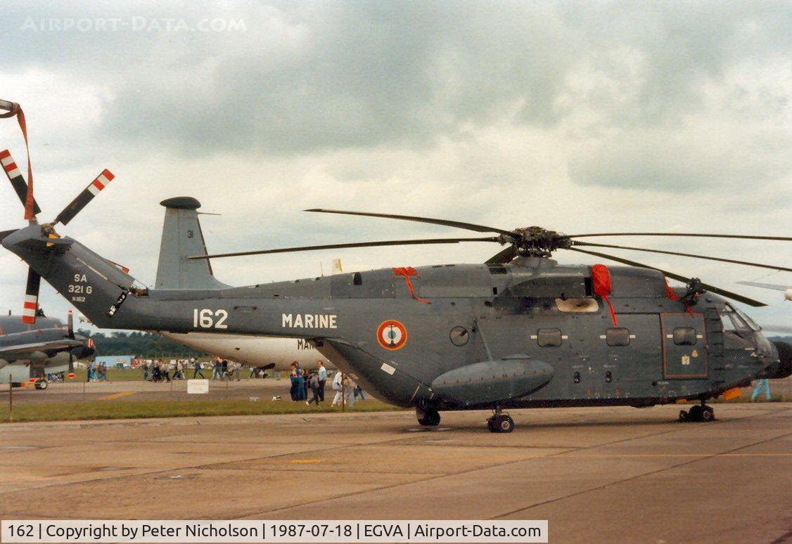 162, Aérospatiale SA-321G Super Frelon C/N 162, Super Frelon of 32 Flotille French Aeronavale on display at the 1987 Intnl Air Tattoo at RAF Fairford.
