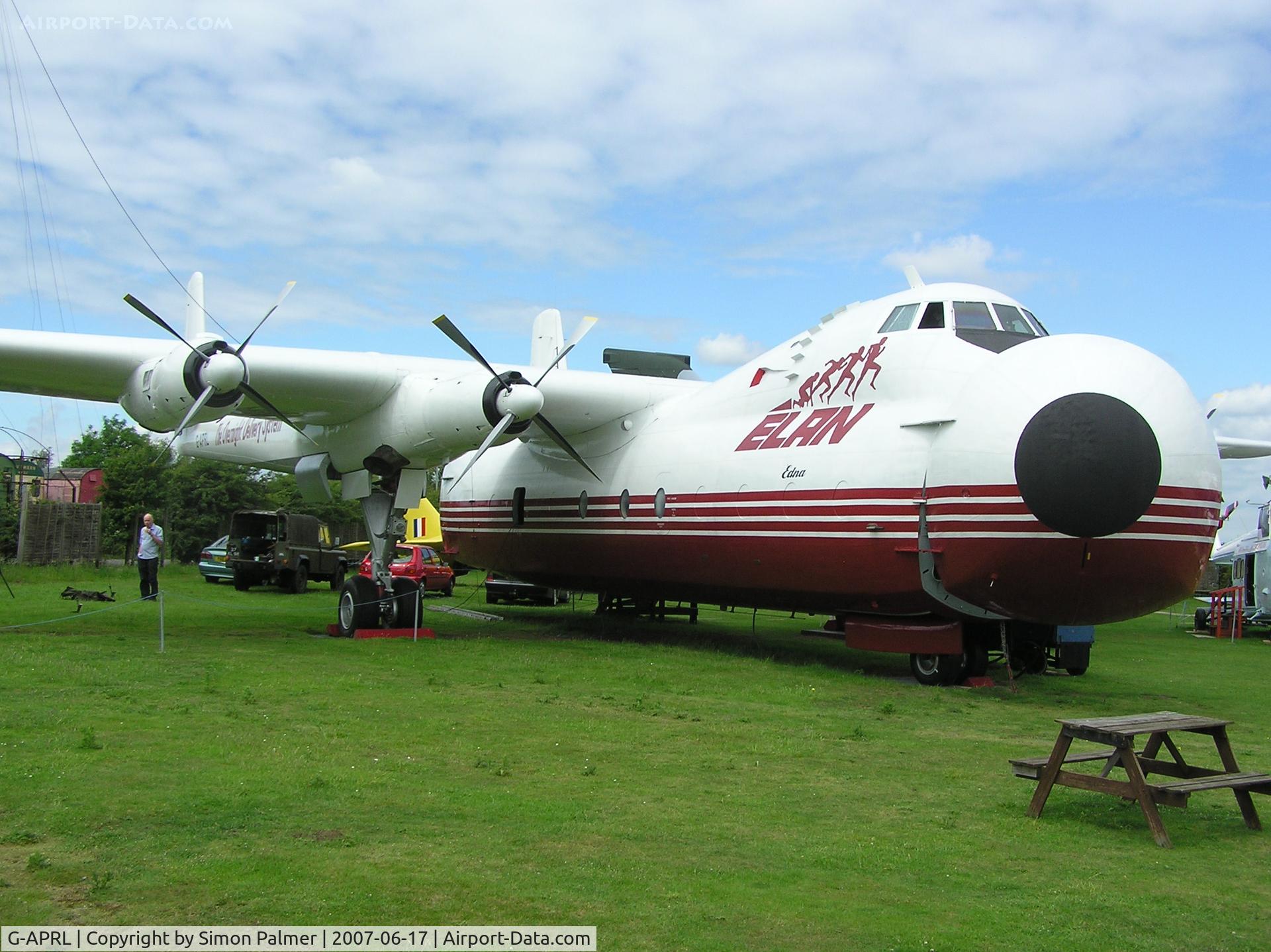 G-APRL, 1959 Armstrong Whitworth AW650 Argosy 101 C/N 6652, Argosy preserved at Coventry Aircraft Museum
