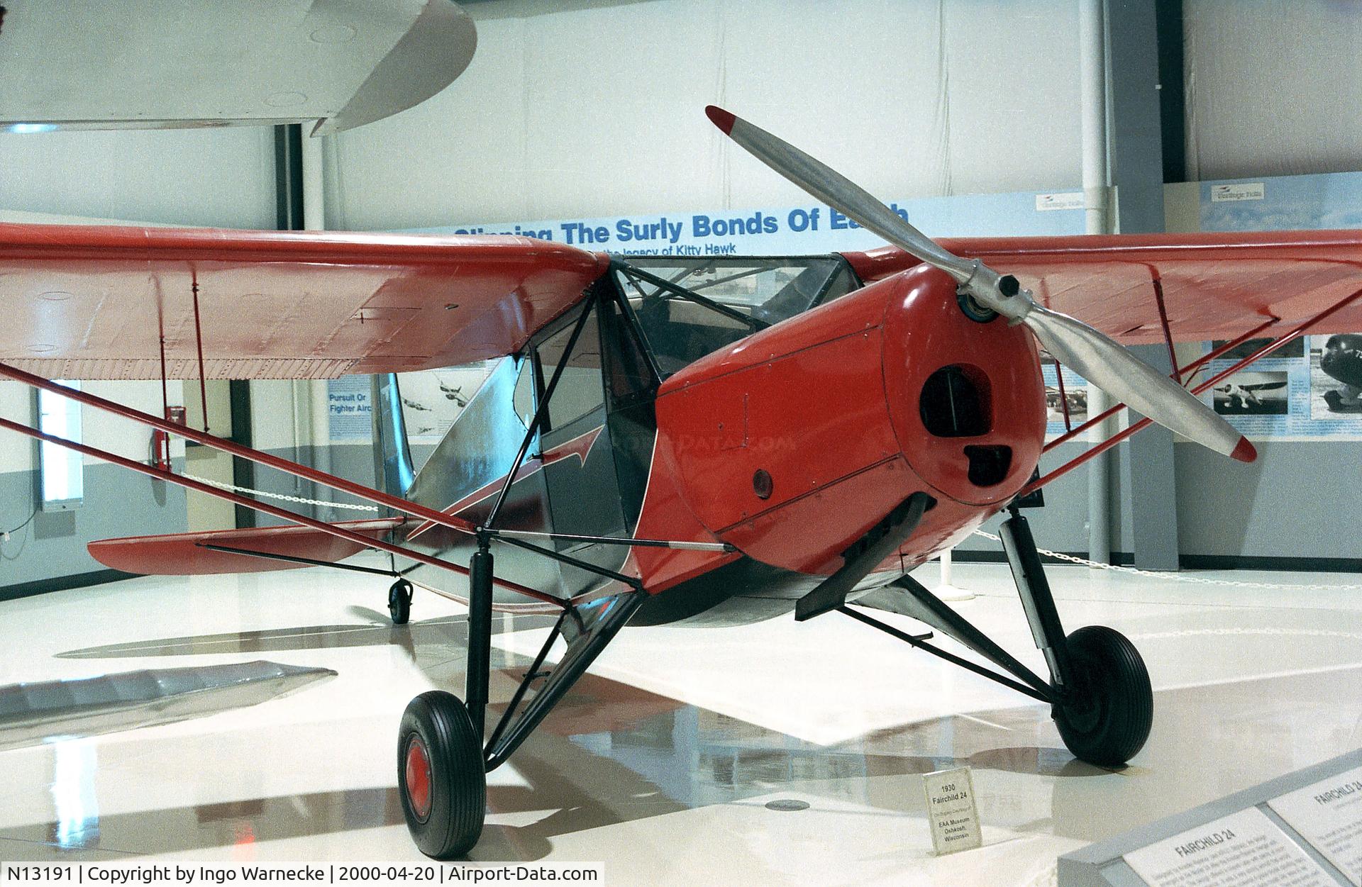 N13191, 1933 Fairchild 24 C8 C/N 2009, Fairchild 24 C8 at the Heritage Halls, Owatonna MN